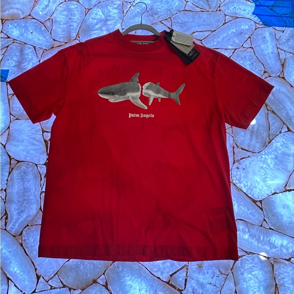 Palm Angles Men’s Shark Print Cotton Jersey T-Shirt